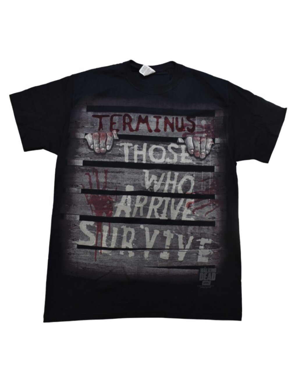 The Walking Dead Mens Terminus Those Who Arrive Survive Black Shirt New S, M, XL